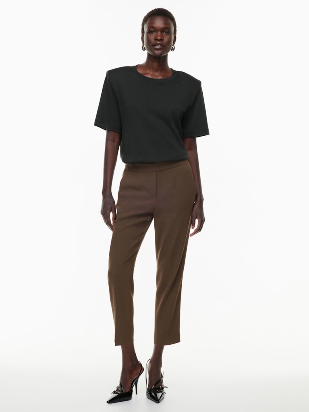 Aritzia Babaton Black Cropped Trousers – Size 8